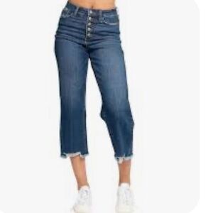 Judy Blue High Waist Wide Crop Jeans Size 28 NWT